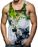 RAISEVERN Herren Tanktop Astronaut Tank Top Tankshirt mit Print Ärmellose T-Shir