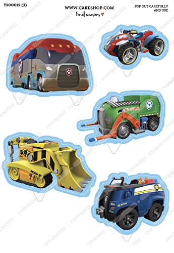 Cakeshop VORGESCHNITTENE UND ESSBARE Paw Patrol Szene Kuchen topper (Tortenaufleger) - 3