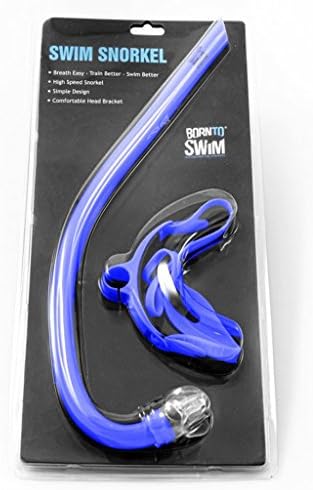 Boron NTO Swim Front Snorkel with Silicone Mouthpiece for Children Junior Swimmers Snorkel, Unisex, Frontschnorchel mit Silikon-Mundstück für Kinder, blue