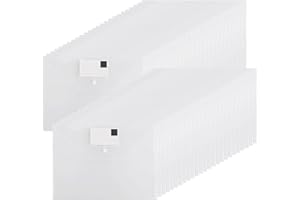 JMIATRY 50 Carpetas Archivadoras Grandes, Bolsas para Documentos A4, Archivadores A4 Transparentes de Plástico con Botón de Presión para Archivos, Papel, Recibos