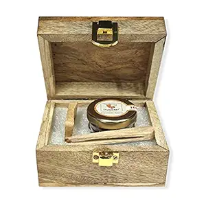 Dry Fruit Hub Saffron 1 Gram, Saffron Kashmir Original for Pregnant Womens, Kesar Saffron Original, 100% Purity Guarantee Lab Certificate, Free Antique Wooden Gift Box