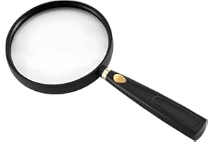 Lupa Lupas De Lectura De Manode 90 mm Lupa De Mano Es Adecuado para Que Las Personas Mayores Lean Libros Periódicos Mapas Y Otros Niños para Explorar La Diversión De La Naturaleza MINVOO (90mm)