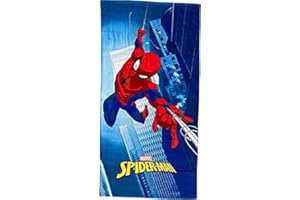 Arlis Drap de Plage Spiderman ou Serviette de Bain Spider-Man Marvel 70 X 140 Cm en Coton (Serviette Spiderman - 1)