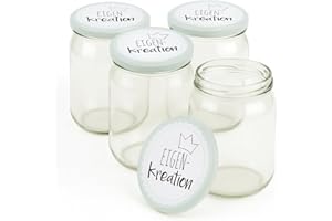 Blumixx Einmachgläser mit Schraubdeckel 8er Pack Einmachglas mit Deckel Eigenkreation - 900ml Fassungsvermögen - Ideal für Erntezeit, Konservierung & stilvolle Aufbewahrung