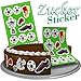 Produktbild Fussball Zuckersticker, 9er Pack, essbar, aus Zuckerguss, Tortendeko, 2,5cm - 6cm