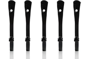 Fayesia Blacksmith Hand Forged Iron Wall Hooks - Handmade Decorative Wall Mounted Coat Hooks for Hanging Coats, Towels, Bags, Keys and More - Screws Included - Set of 5 (Triangle Tip)