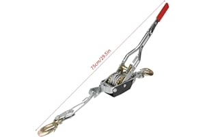 Dioche Cabrestante manual de cuerda, cabrestantes de trinquete, cabrestante manual extractor de alambre cuerda de trinquete apriete herramienta de mano polipasto cabrestante (4T)
