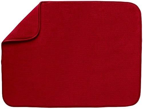S&T 440500 Microfiber Dish Drying Mat, X-Large, 18 by 24-Inch, Racer Red by STS