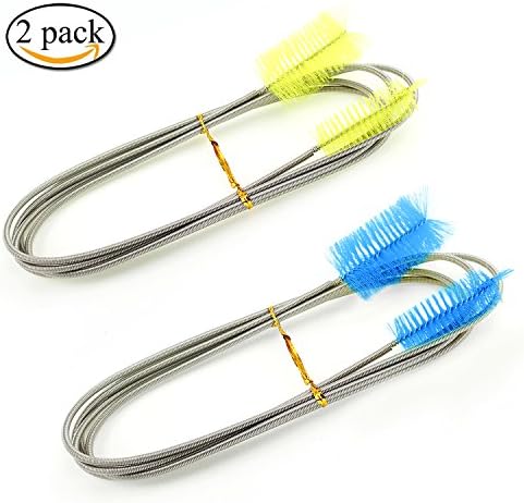 Pingranso Aquarium Cleaning Brush, 155cm Flexible Double Ended Water Filter Pump Pipe Cleaning Brush for Tube Brush Hose Pipe (2 PACK)