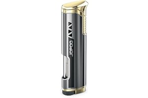 JOPOO Windproof Jet Flame Turbo Torch Lighter Butane Refillable (Sold Without Gas)