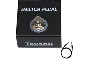 Tavsou Tap Switch Pedal Per pedale effetto chitarra Con TS Cable (Silver)
