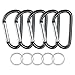 Produktbild Karabiner Schlüsselanhänger, BAKTOONS 5 Stück Aluminium legierung gefederter Verschluss Karabiner, D-Ring Form Karabinerhaken für Camping, Wandern, Angeln