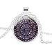 Produktbild YEARNLY Schmuck, Rose Window Glasmalerei Notre Dame de Paris Kathedrale Anhänger Halskette Charm Geschenk Jungfrau Maria Anhänger Halskette für Frauen damenschmuck für Damen Schmuck