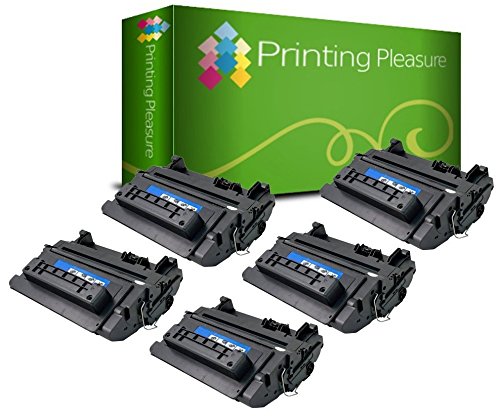 PRINTING PLEASURE 5 Compatible CE390X / 90X Toner Cartridges for HP Laserjet M4555 M601DN M601N M602 M602DN M602N M602X M603 M603DN M603N M603XH M4555DN M4555F M4555FSKM M4555H - Black, High Yield