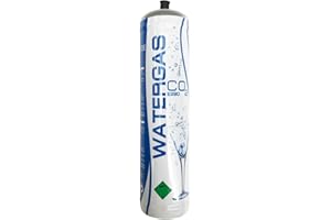 3S SuperSamaStore Watergas Bombola Co2 E290 a Uso Alimentare per Gasatori Acqua o Acquari, Bombola CO₂ Usa e Getta con Attacco Universale per Gasatore Domestico o Acquario, Monouso, 30 x 7 Cm
