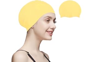 Dinghaole Long Hair Swimming Cap, Suitable for Adults and Children, Men and Women, Comfortable and Elastic, Silicone Waterproof and Non-slip, Keeps Hair Dry