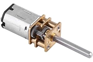 Akozon Motoreducteur Reducteur de Vitesse DC 12V Moteur Réductionde Vitesse avec le Long Axe de Sortie 100RPM ~ 2000RPM(100RPM)