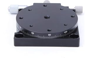 ZUNATE Étage Linéaire,RS90-L Plate-Forme de Déplacement à Réglage Fin Optique de Précision,Table de Glissement de Réglage Linéaire de Roulement d'étape Linéaire de Plate-Forme de Découpage φ60mm