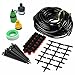 Produktbild daorier DIY Micro Tropfbewässerung-Kits, 82ft Schlauch, 30 Tropfer Feste Stiel, 29 Tee Gelenke, 3 Wasserhahn Armaturen, Tubing Gießen Drip Kit für Garten Landschaft Flower Bed Terrasse Pflanzen schwarz schwarz 49FT(15m)