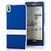 Produktbild Saxonia. Silikon Stand Case für Huawei Ascend P6 Slim Case Hülle mit Standfuß Blau