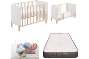 COOL · DREAMS Cuna colecho Convertible en Cama Umami. Incluye colchon Morfeo, Kit colecho, barandillas de Seguridad y 4 Ruedas CoolDreams