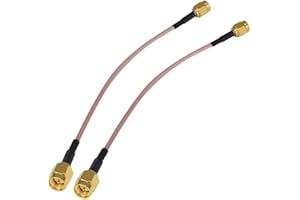 Boobrie 2*Cavo SMA Cavo coassiale SMA Maschio a SMA Maschio 15 cm Prolunga RG316 Adattatore Antenna WiFi per Cavo Antenna Coassiale, Antenna 4G, Router Wireless