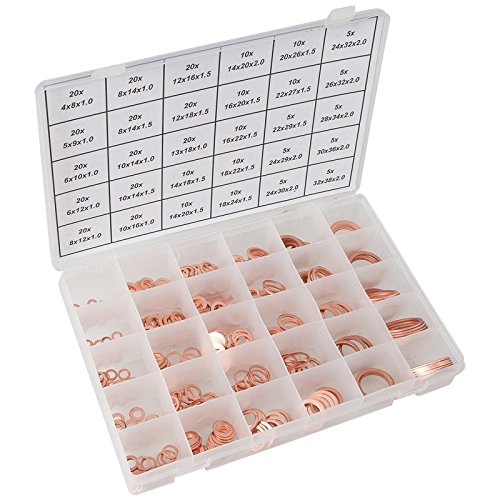 Preisvergleich Produktbild Kupfer-Dichtring-Sortiment, 390-teilig