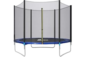 EA ARENA 6FT/8FT/10FT/12FT/14FT Outdoor Trampoline Starter, Kids Trampoline, Garden trampoline with Safety Enclosure Netting and Edge Frame Cover Jumping Mat