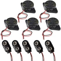 Lot De 8 Buzzer Piézo Alarme 3V à 24V - 95 DB Son Continu - Neuf Sous Emballage