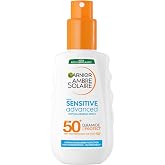 Garnier Ambre Solaire Sensitive Advanced G&uuml;neş Koruyucu Sprey Gkf50+ 200 ml