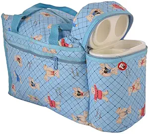 GURU KRIPA BABY PRODUCTS Presents Multipurpose Mother Bag Cum Warmer Dipper Changing Multi Compartment Maternity Handbag Messenger Bag with Warmer Bag with 2 Bottle Holders