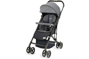 RECARO Kids, Easylife Elite 2, Passeggino Reclinabile, Passeggino da Viaggio con Meccanismo di Ripiegamento a una Mano, Parasole, Ergonomico, per Bambini di 3 Anni (Max 15 kg), Prime Silent Grey
