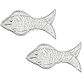 Sahiba Gems Solid Silver/Chandi ki Machli/Fish for Astrological and Lal Kitab Remedy ~ Pack in 2 Pieces