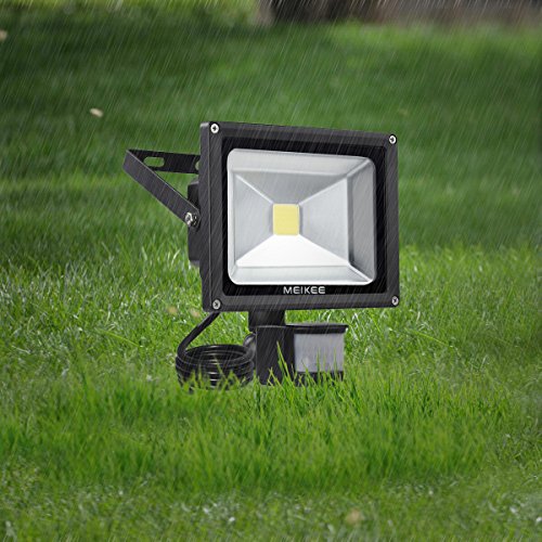MEIKEE 20W LED Fluter Floodlight Strahler Licht Scheinwerfer Außenstrahler Wandstrahler Schwarz Aluminium IP65 Wasserdicht AC 85 – 265V Tageslichtweiß [Energieklasse A++] - 4