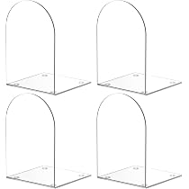 Lot De 2 Paires Serre-Livres Ronds En Métal Noir - Supports Robustes Pour Bureau Et Maison