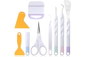FineGood 8 Pezzi di Strumenti per diserbo, Set di Strumenti per diserbo in Vinile Artigianale di Base Kit di Strumenti per diserbo Fai da Te per Vinile