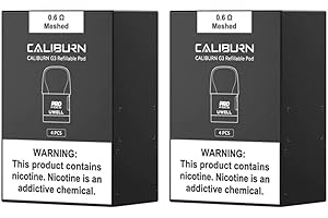 SURVIVAL BOYZ Uwell Caliburn G3 Pods (0.6ohm) - 2 x 4 Packs for Uwell Caliburn G3 Pod kit, 2ml capacity - No Nicotine (0.6ohm 2 Packs)