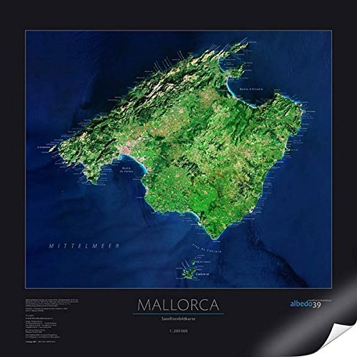 Preisvergleich Produktbild Satellitenbildkarte Mallorca, Planokarte