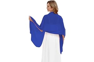 DRESSTELLS Chal Mujer Fiesta Manton Pashmina Boda Chal Gasa Fulares Mujer Bufanda Invitada Boda