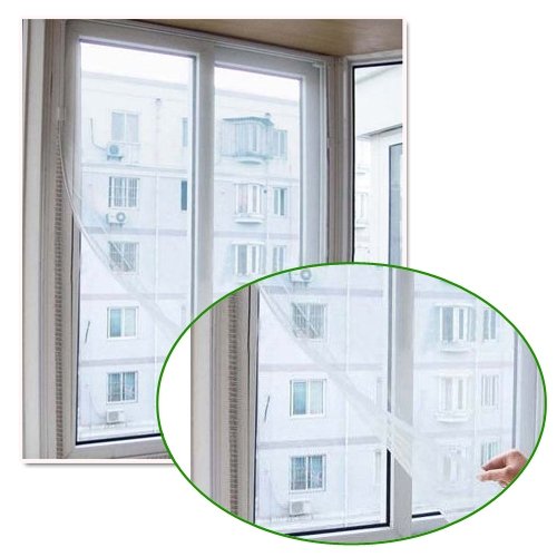 TRIXES weißes Insekten/Moskitogitter/-netz-Set für Fenster und Türen - 2