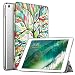 Produktbild MoKo Hülle für iPad 9.7 2018/2017, Schutzhülle mit Durchscheinender Rückseite aus Weichem TPU, Dreifach Gefaltet Case für Apple iPad 9.7 Inch (iPad 5, iPad 6) - Glück Baum