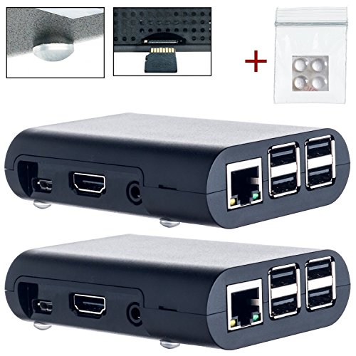 Doppelpack: 2x Electronic Alps Premium Gehäuse SET für Raspberry Pi 3 mit Videokurs und Gummifüßen | auch für Raspberry Pi 2 Modell B