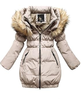 SMITHROAD Kinder Mädchen Winterjacke mit Kunstpelz Tailliert Lang Jacket Wintermantel Mantel Parka Oberbekleidung...