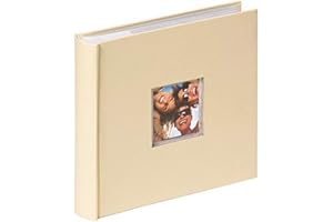 walther design Album Fotografico Crème 200 Foto 10 x 15 cm Raccoglitore di Appunti con Ritaglio di Copertina, Fun ME-110-H