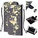 Produktbild Honghushop PU Leder Hülle für iPhone 6 Plus/iPhone 6S Plus Brieftasche Klapphülle Flip Case Gold Schmetterling Design mit Standfunktion Schutzhülle Handyhülle für iPhone 6 Plus / 6S Plus