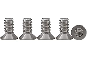 Drenky 10 pezzi M6 x 12 Vite Torx A Testa Svasata 304 viti torx in acciaio inossidabile Bullone Meccanico Unità standard Viti completamente filettate Per macchine utensili e mobili per la casa