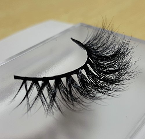 Luxilash KYLIE Natürlich wirkende FALSCHE ECHTFELL-WIMPERN | Luxus Doppel-Streifen 25 x verwendbar | 3D-Effekt | Sibirischen Nerz 100% gewaltfrei produziert | Erstaunliche Wimpernverlängerung - 3