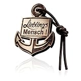 Schlüsselanhänger Anker aus Holz Lieblingsmensch