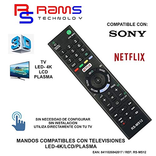 Rams Technology Mando a Distancia Compatible con TV Sony