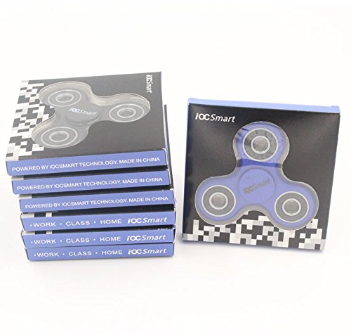 Fidget Hand Spinner Toy Stress Reducer for Children and Adults (Blue)